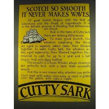 1978 Cutty Sark Scotch Ad - It Never Makes Waves