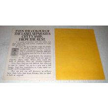 1978 Cutty Sark Scotch Ad - Even the Colour of Label