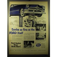 1950 Ford Genuine Parts Ad - Service as fine as the Ford itself