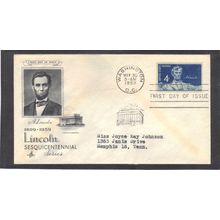 FDC Art Craft 1116 4c Abraham Lincoln (Cachet-Typed/A) CV41083