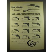 1959 Colt Guns Ad - Coltsman, Colteer, Single Action Army, Commander, Huntsman