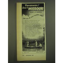 1952 Missouri Division of Resources and Development Ad - Fishermen