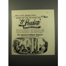 1950 Pan American World Airways Ad - Finest, fastest through service