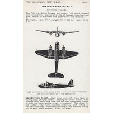 The Blackburn Botha 1 Valentines Aircraft Recognition Postcard