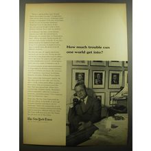 1954 The New York Times Advertisement - Cy Sulzberger - How much trouble