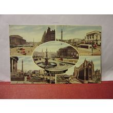 multiview, LIVERPOOL. used vintage postcard by Valentine . 1954 pm /