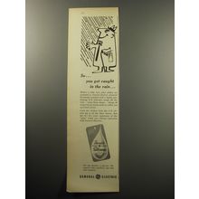 1957 General Electric Silicones Advertisement - So.. you get caught in the rain