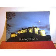 AT NIGHT, EDINBURGH CASTLE, unused large postcard #