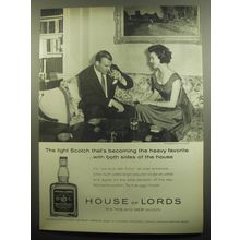 1959 House of Lords Scotch Ad - Favorite with Both Sides of the House