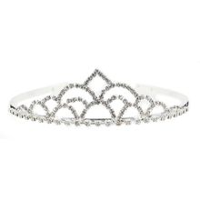 Tiara w/ Side Comb - Clear Crystal Stones - TA-60449CR-S