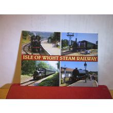 multiview, THE ISLE OF WIGHT STEAM RAILWAY unused postcard by J. Salmon =