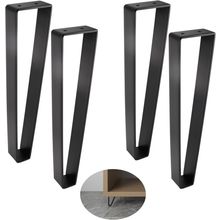 Osring 14 Inch Trapezoid Furniture Legs 4Pcs, Solid Steel Furniture Hairpin Leg