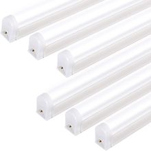 Hykolity 6 Pack LED Shop Light 4FT, T5 Integrated Single Fixture, 22W, 2200Lm, 6
