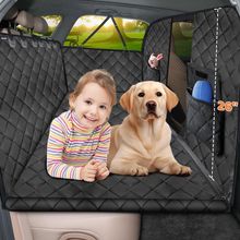URPOWER High Barrier Back Seat Extender for Dogs, Hard Bottom Dog Car Seat Cover