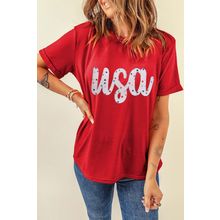 Red Starry usa Graphic Crewneck T Shirt