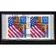 Used 2915A 32c U.S. Flag Over Porch Very Fine CNP Left 77777A P/UL PA1821