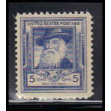 867 5c Walt Whitman Fine MNH KA2852