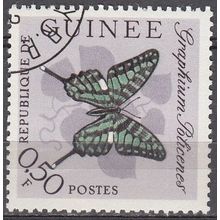 Guinée 1963 Michel 186 O Cote (2001) 0.10 Euro Papillon Graphium policenes