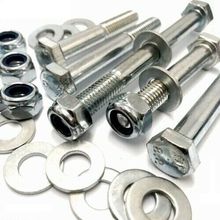 M12 PART THREADED BOLTS GRADE 8.8 ZINC + NYLOC NUTS + WASHERS HEX HEXAGON HEAD