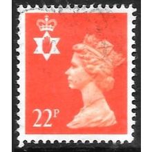 1971-93 Northern Ireland Definitive - SG NI55 22p orange Queen Elizabeth C5