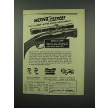 1952 Weaver K4 Scope Ad - For Accuracy Better Vision