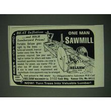1980 Belsaw One Man Sawmill Ad - Beat Inflation Éand High Lumberyard prices!