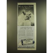 1939 Sunshine Krispy Crackers Ad - Off on the Glourious Adventure