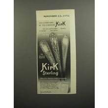 1952 Kirk Sterling Silverware Ad - Old Maryland Engraved; Kirk Rose, Winslow