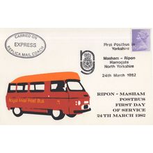 Ripon Masham Postbus First Day Cover Of Service Yorkshire Postcard
