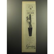 1957 Guerlain Shalimar Perfume Ad - Her favorite perfume in a purse flacon