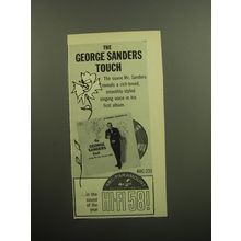 1958 ABC-Paramount Record Advertisement - The George Sanders Touch