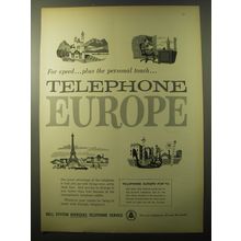 1960 Bell System Overseas Telephone Service Ad - For speed