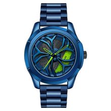 SANDA P1065 Wheel Series Casual Steel Band Quartz Watch For Men, For Men Blue Gr