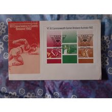 australia 1982 commonwealth games MS FDC pictorial postmark YMCA youth clubs