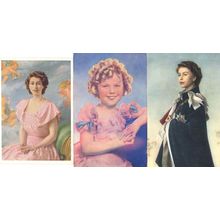 Queen Elizabeth II Wolverhampton Visit 3x Old Painting Postcard s