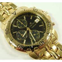 Working Oskar Emil Caesium Quartz 23ct GP Chronograph Wristwatch Ltd Edition