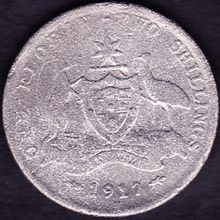 1917 M Australia 1 Florin (2 Shillings) Coin "Replica"