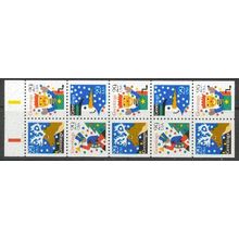2795-2798b 29c Christmas Very Fine MNH Pane/10 P# 111111 L00473 (6)