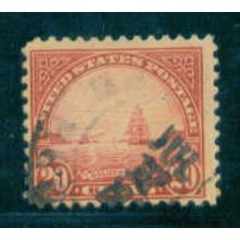 Used 567 20c Golden Gate Barely Clears A16155