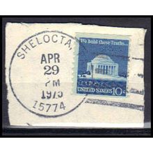 Used 1520 10c Jefferson Memorial Shelocta, PA. E1951