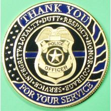 God Bless The Police. Challenge Coin. 1.50". 59b.