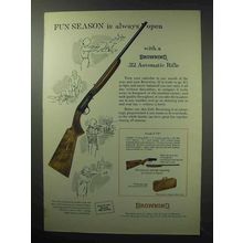 1963 Browning .22 Automatic Rifle Ad - Fun Season