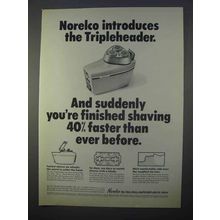 1966 Norelco Tripleheader Shaver Ad!