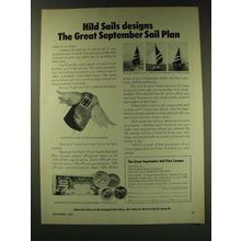 1971 Hild Sails Ad - Hild Sails designs the Great September Sail Plan