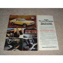 1972 Mercury Capri 1.5-page Car Ad, More Spirited!!
