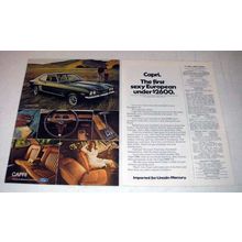 1972 Mercury Capri Sport Coupe Car Ad - Sexy European