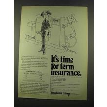 1975 Occidental Life Insurance Ad - It's Time for Term