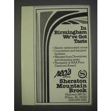 1982 Sheraton Mountain Brook Ad - In Birmingham