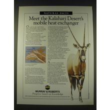 1989 M&R Murray & Roberts Ad - Kalahari Desert