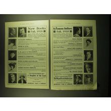 1918 Doubleday, Page & Co. Ad - New Books by Famous Authors Fall 1918